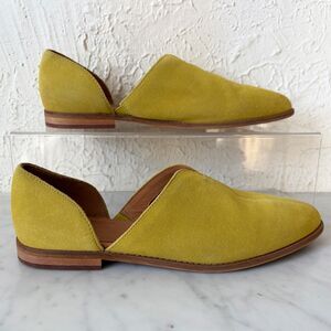 Frye & Co. Fenn d'Orsay Flats Women's 10 Lime Green Suede Shoes 71484